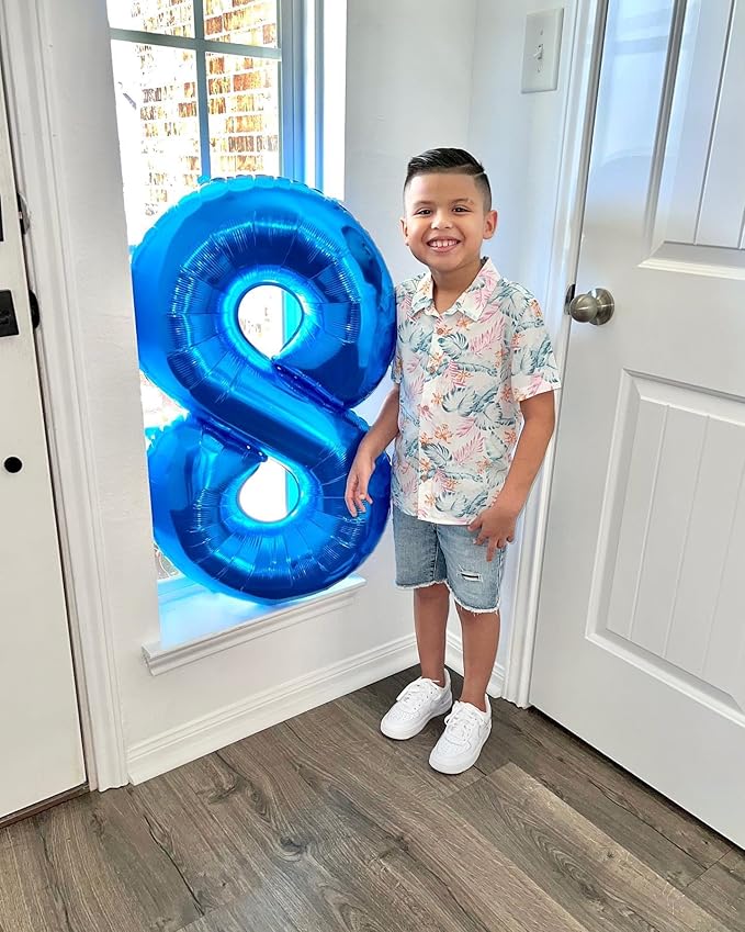 Navy Blue Number 80 Balloon 40 inch, 80 Number Balloons, 80th Navy Blue Birthday Decorations, 80 Year Old Women Men Blue Party Supplies