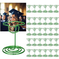 Rtteri 30 Pcs Grad Cap Graduation Picture Display 2 Inch Green Photo Holders for Centerpieces Graduation Table Number Holders Card Stands for Class of 2026 Grad Party Supplies