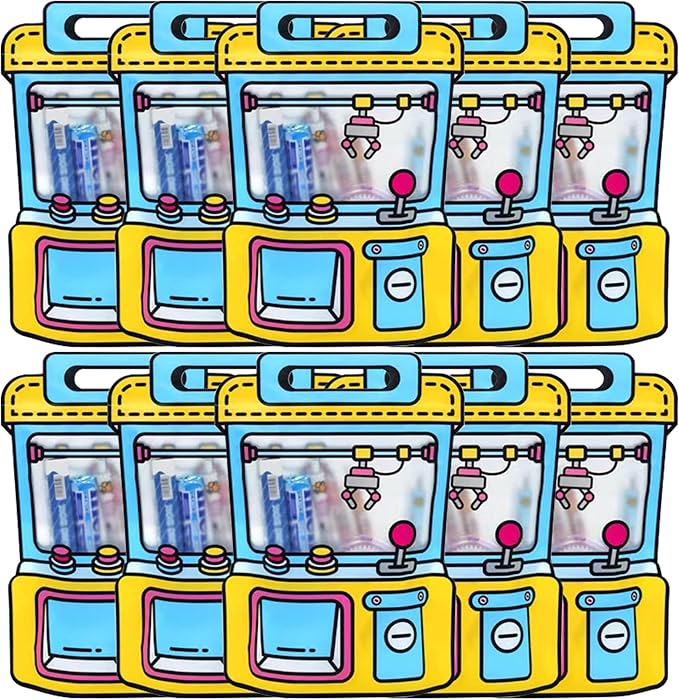 30 PCS Blue Party Favor Bags for Kids, Children with Stand-up Bottom, Grip Seal Bulk Gift Bag for Birthdays, Back to School, Classroom