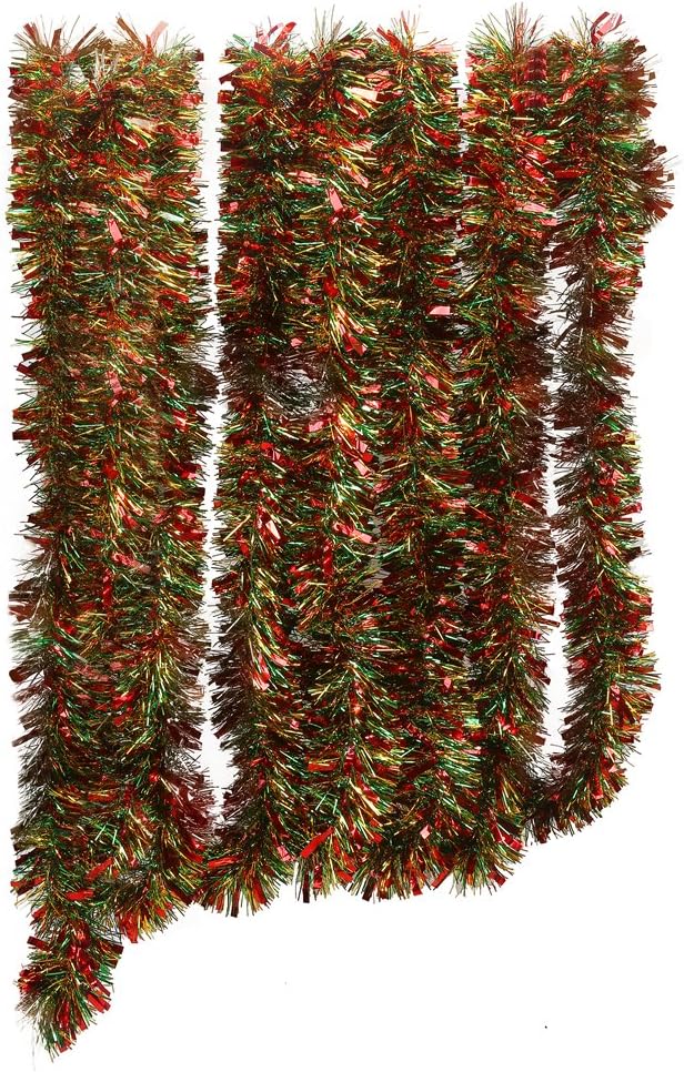 DECORA 33 Feet Tinsel Garland Mixed Color Hanging Garland for Home and Party Decoration
