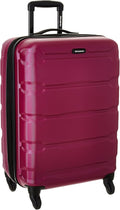 Samsonite Omni PC Hardside Expandable Luggage with Spinner Wheels, Radiant Pink, Checked-Medium 24-Inch