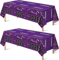 OHOME Graduation Decorations Class of 2026 - Graduation Party Decorations 2026 - Disposable Plastic Purple Tablecloth Banner for Class of 2026 Decorations Party Favors Supplies,54" X 108",2 Pack