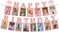 KatchOn, Glitter Rose Gold Happy Birthday Banner - Big 10 Feet, Pre Assembled | Happy Birthday Photo Banner for Sweet 16 Party Decorations | Rose Gold Birthday Banner for Happy Birthday Decorations