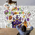 BCCSNNM Halloween Giant Coloring Posters for Adult Halloween Crafts Coloring Paper Tablecloth DIY Drawing Blank Tablecover for Home Party Decorations Supplies,31.5 x 72 Inch