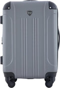 Travelers Club Chicago Hardside Expandable Spinner Luggage, Charcoal, 20"(22in with wheels) Carry-On