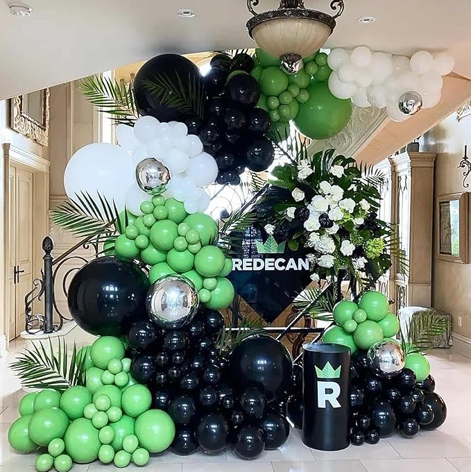 KALOR 36 Inch Giant Black Balloons, 6 Pack Large Round Black Latex Balloons for Anniversary, Birthday, Christmas, Wedding, Baby Shower Party Decorations