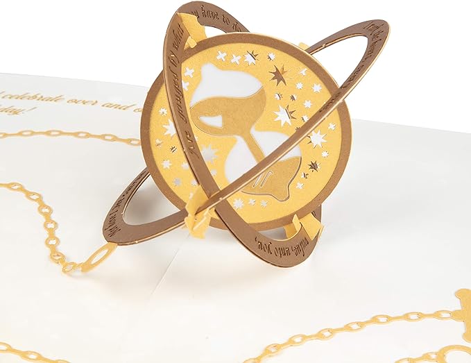 Harry Potter Time Turner Pop-Up Birthday Greeting Card - If I had a Time-Turner, We Could Celebrate Over and Over - Handcrafted Pop Up Card Gift - For Kids, Teens & Adults - 5 x 7