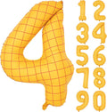 40" Matte Yellow Balloons Toy Inspired Story Theme party Supplies, Number Birthday Decoration, Cowboy Decorations Western, Cowgirl Party Balloon Digital 4