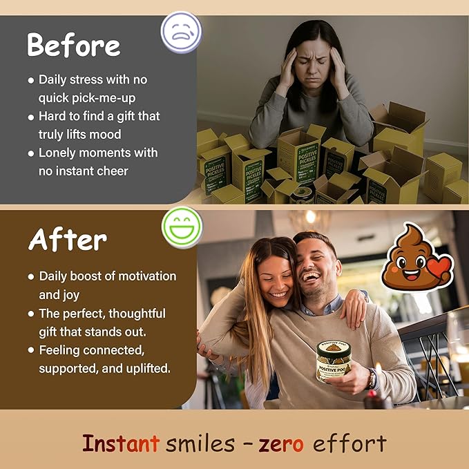 Positive Poo Affirmation Jar – Easter Basket Stuffers for Teens & Adults - 60 Funny Affirmation Cards, Uplifting Daily Positivity Jar, Cute Gag Gifts for Women, Teens, Men, Unique Self-Care Inspirational Gifts, Birthday & Office Decor - Easter Basket S...