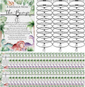 Thyle 50 Set Dinosaur Baby Shower Favors for Guests Adjustable Bracelets with Message from the Bump Card Footprints Charm Baby Shower Bracelets for Gender Reveal Thank You Gifts