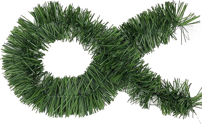 50 Foot Garland | Christmas Garland for Christmas Decorations Indoor or Outdoor | Non-Lit Soft Garland Christmas Decorations | Green Holiday Decor | Home Garden Artificial Greenery (1, 50 FT)