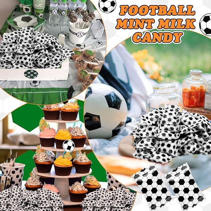 Naucoos Soccer Sports Candy, 26.5 oz. Bag - 150 Sports Candy for Team Gifts Party Supplies - Team Treats for Soccer Goodie Bags Stuffer, Individually Wrapped