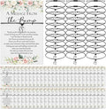 Thyle 50 Set Flower Baby Shower Favors for Guests Adjustable Bracelets with Message from the Bump Card Footprints Charm Baby Shower Bracelets for Gender Reveal Thank You Gifts