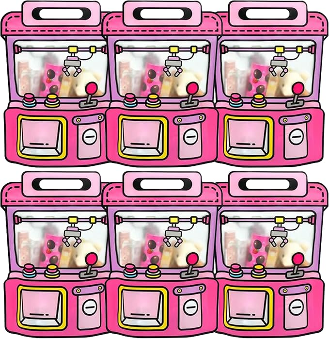 Muitcdo 30 PCS Large Gift Goodie Bags with Handle and Stand-up Bottom, Party Favor Bags for Girl, Students Back to School Treat Bag, Cute Snack Candy Box for Birthday, Classroom (Pink)