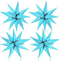 KatchOn, Light Blue Star Cones, 26 Inch - Pack of 50, Turquoise Starburst Balloon for Winter Decorations, Baby Shower, Christmas, Unisex, Number of Pieces 62