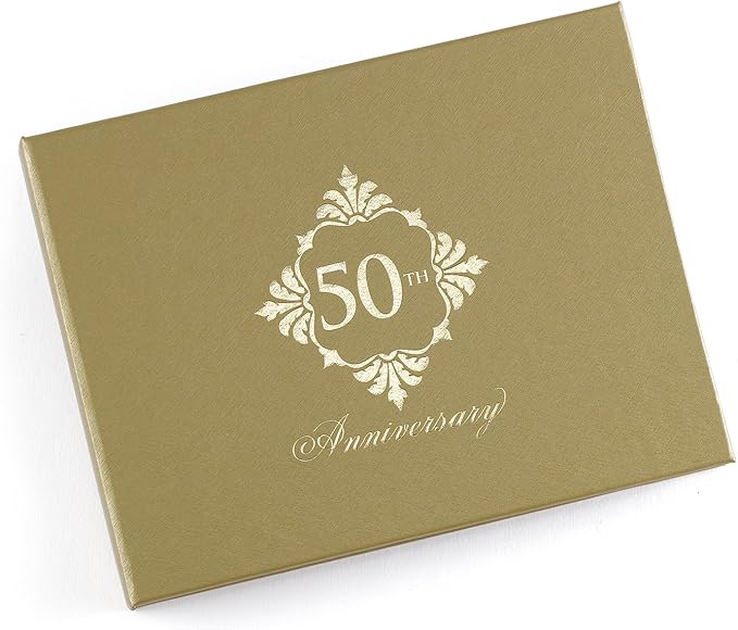 Hortense B. Hewitt Wedding Anniversary Guest Book, 50th Anniversary Flourish, 7.5" x 5.75"