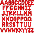 52 Pcs Red Letter Balloons,16 Inch Foil Alphabet Letter Balloons,Letter A-Z Balloon Banner Custom Phrase Balloon for Birthday Party Wedding Anniversary Decoration (Red 52pcs)