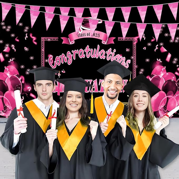32.8FT Pink Glitter Triangle Pennant Banner Flag Metallic Bunting Outdoor Garland for Christmas Graduation Wedding Engagement Anniversary Bachelorette Birthday Bridal Shower Valentine's Party Decor