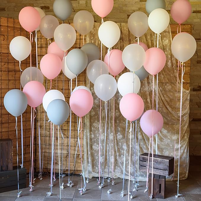 105pcs Light Pink Balloons 12inch Pastel Pink Balloons for Boys Girls Birthday Baby Shower Gender Reveal Wedding Decorations