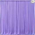 Lavender Backdrop Curtains 4 Panels - Wrinkle-Free Polyester Photography Drapes for Baby Shower & Party Background Backdrop Stand - 16 X10FT