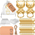 CHENGU Popping Bottle Openers Baby Shower Return Favors for Guests Bottle Opener Decorations and Souvenirs with Organza Bags Thank You Tags for Theme Party Favors (Bear Style,73 Pieces)