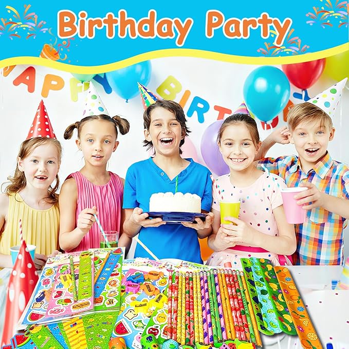 Goodie Bags for Birthday Party, 28 Pack Stationery Return Gifts for Birthday Party – Easter Classroom Gifts for Students Class Gift Rewards Prizes
