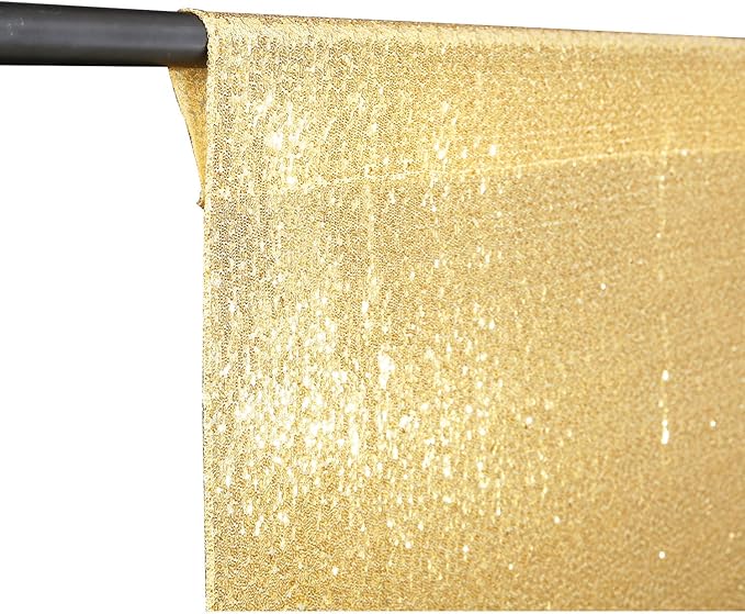 Juya Delight 7ft x 7ft New Gold Sequin Photography Backdrop Curtain for Party Banquet Festival Wedding Anniversary Exhibition