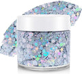 Silver Face Hair Glitter,Cheer Holographic Silver Body Glitter,Rave Music Festival Singer Concert Accessories,Mardi Gras Outfit for Women,Halloween Cosplay Shimmer Makeup