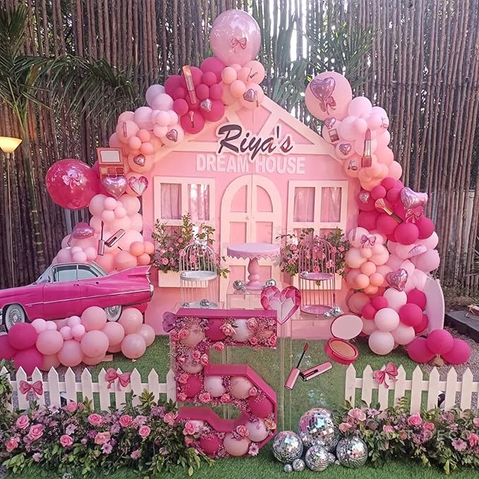 Pastel Pink Balloons - 60 Pcs, 5 Inch Mini Matte Helium Balloons for Baby Shower, Gender Reveal, Birthday Party Decorations