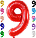 KatchOn, Giant Red Number 9 Balloon - 40 Inch | Red 9 Balloon | 9 Birthday Balloon for 9 Birthday Decorations | 9 Balloon for Birthday Party Decorations