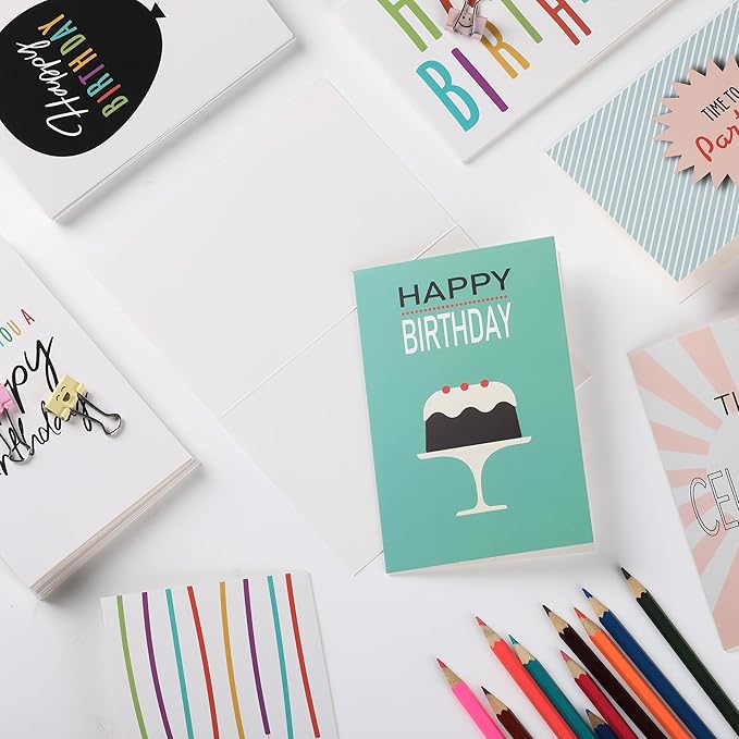 Mr. Pen- Assorted Birthday Cards with Envelopes, 120 Pack, 4" x 6", Birthday Cards Pack
