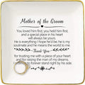 Topthink Gift for Mother of the Groom From Bride-You Loved Him First,You Held Him First-Thank You New Mom - Wedding,Bridal Shower Gift- Ceramic Jewelry Holder Ring Dish Trinket Box Tray