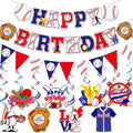 Happy Birthday Banner for Baseball Birthday Decorations Sports Theme Birthday Party Decorations and Baseball Hanging Swirls for Baseball Party Decorations