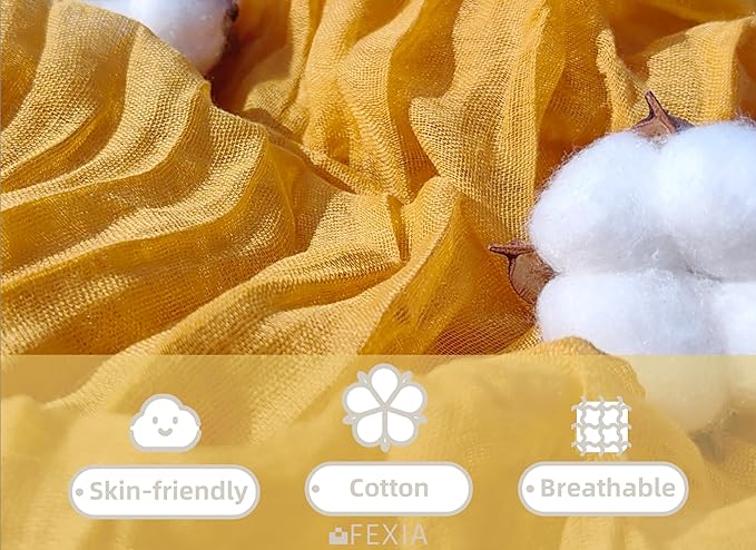 FEXIA 4 Pack Gold Table Runner 35x120 Inches for Summer Decor Baby Shower Decoration Gauze Rustic Table Runner for Wedding Party First Communion Centerpiece Engagement Bridal Shower Boho Decoration
