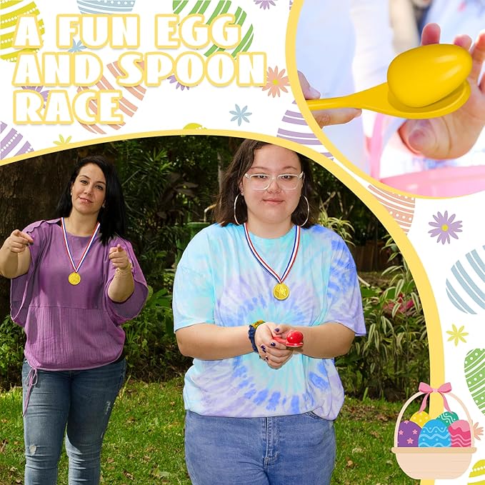 Potato Sack Race Bags Outdoor Games Potato Sack Race Bags 3 Legged Race Bands for Easter Activity Medals Straps Wooden Spoon Hunt Party Supplies