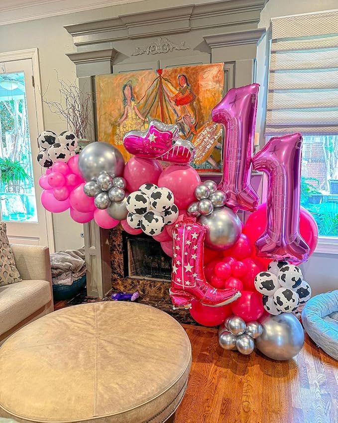 Pink Number Balloon 40 Inch, 0 Number Balloons, 10 20 30 40 50 Numbers Balloon Birthday Decorations, Party Supplies for Women