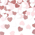 Rose-Gold Pink Valentines-Day Decorations Heart-Confetti - 200pcs Mothers Day Brunch Engagement Bachelorette Table Decor,Wedding Baby Shower Birthday Glitter Paper Party Confetti Lasting Surprise