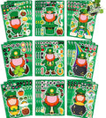 27 Sheets St Patricks Day Stickers for Kids - Leprechaun Make a Face & Shamrock & Four Leaf Clover Stickers for Irish Green Saint Patrick's Day, DIY Classroom Gifts Crafts Games Party Favors Supplies