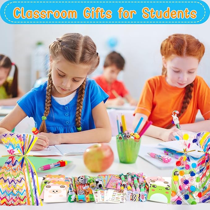 Party Favors for Kids, Birthday Goodie Bags with Multicolor Pen Mini Notebooks Return Gifts for Classroom Students Class Rewards Prizes
