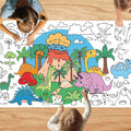 30x72 Inches Dinosaurs Giant Coloring Poster, Birthday Gift for Kids, Versatile Classroom Wall Décor & Birthday Activity, Dinosaur Poster/Table Cover for School Parties and Special Events
