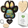 Personalized Dog Memorial Suncatcher, Paw Suncatcher Remembrance Gift, Engraved Pet Memorial Ornament, Pet Sympathy Keychain, Loss of Animal Sympathy Card, Rainbow Bridge Dog Loss Gift