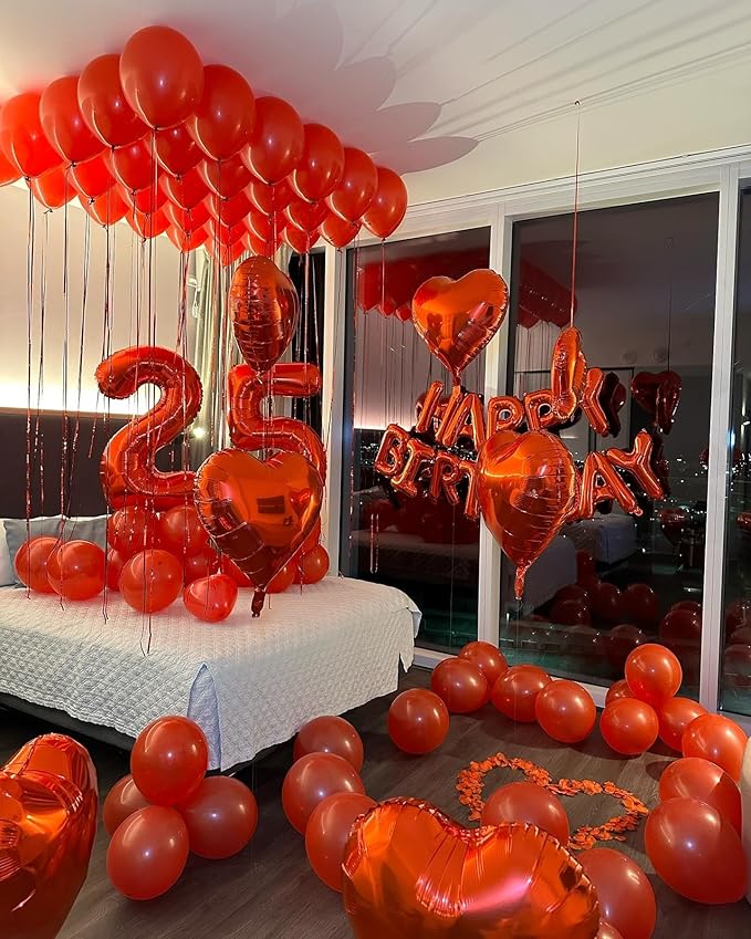 Red 7 Balloon, Number Balloon 40 Inch for Red Party Decorations, 7th Number, Red Seven Birthday Decorations, Number 7