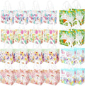 Aviski 24PCS Happy Easter Egg Hunt Bags, Assorted Sizes, Easter Bunny Carrot Chick Egg Treat Bag with Handles, Non-Woven Gifts Wrapping, Egg Hunt, Spring Party Supplies