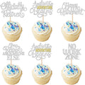 30 PCS Happy Retirement Cupcake Toppers Officially Retired No Work Zone Adventure Begins Cupcake Picks for Retirement Theme Farewell Birthday Party Cake Decorations Supplies Silver