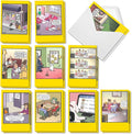 NobleWorks 20 Assorted Box Set Funny Birthday Greeting Cards w/5 x 7 Inch Envelopes (10 Designs, 2 Each) Bday Bad Dogs AC11104BDG-B2x10
