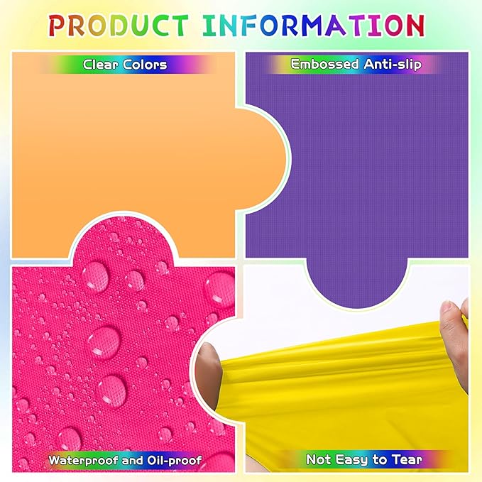 Mwellewm 6Pcs Plastic Table Cloth Disposable, Assorted Color Rainbow Tablecloth Colorful Neon Rectangle Bulk Solid Table Cover for Birthday Wedding Graduation Fiesta Home Party Decorations(54x72 Inch)