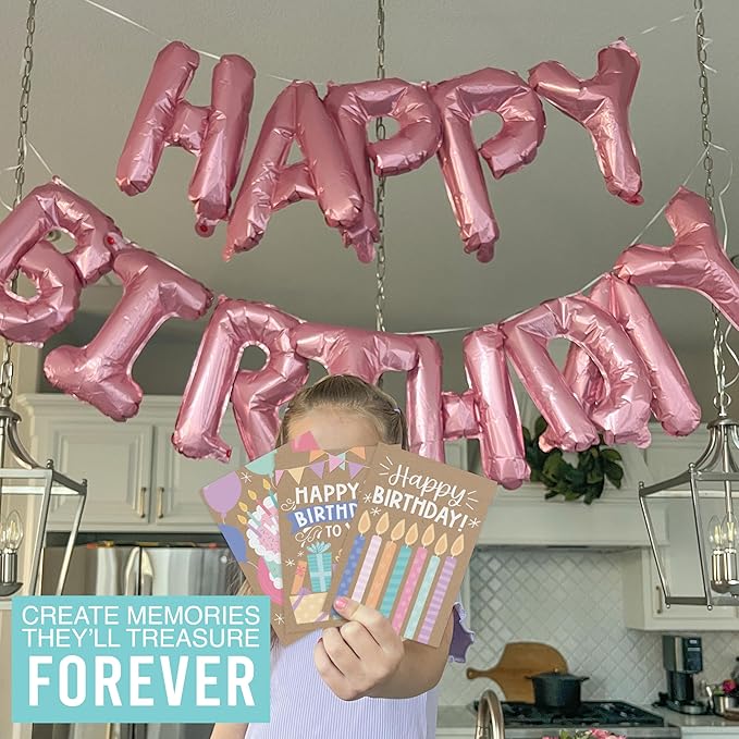 Hadley Designs Happy Birthday Cards Bulk with Envelopes - 54 Assorted Birthday Cards for Kids & Adults, Bulk Greeting Card Pack for Office, Generic Bday Notecards with Envelopes, Designed in USA