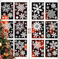 White Snowflake Window Clings for Christmas Decorations, Holiday Frozen Winter Wonderland Party Supplies, PVC Snowflake Static Stickers for Window Glass, 180PCS (Plain White)
