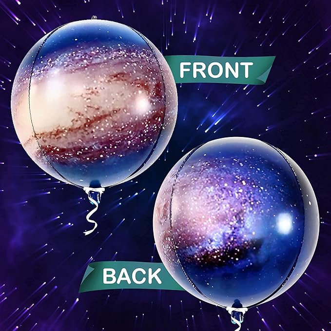 KatchOn, Galaxy Balloons for Galaxy Decorations - 22 Inch, Pack of 12 | Space Balloons for Birthday Decorations, Space Decoration | Planet Balloon, Back To School Décor