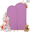 Arch Covers,Arch Backdrop Stand Fitted Cover for Wedding Birthday Party Ceremony Banquet Decoration(7.2FT&6FT,Lilac,Cover Only)